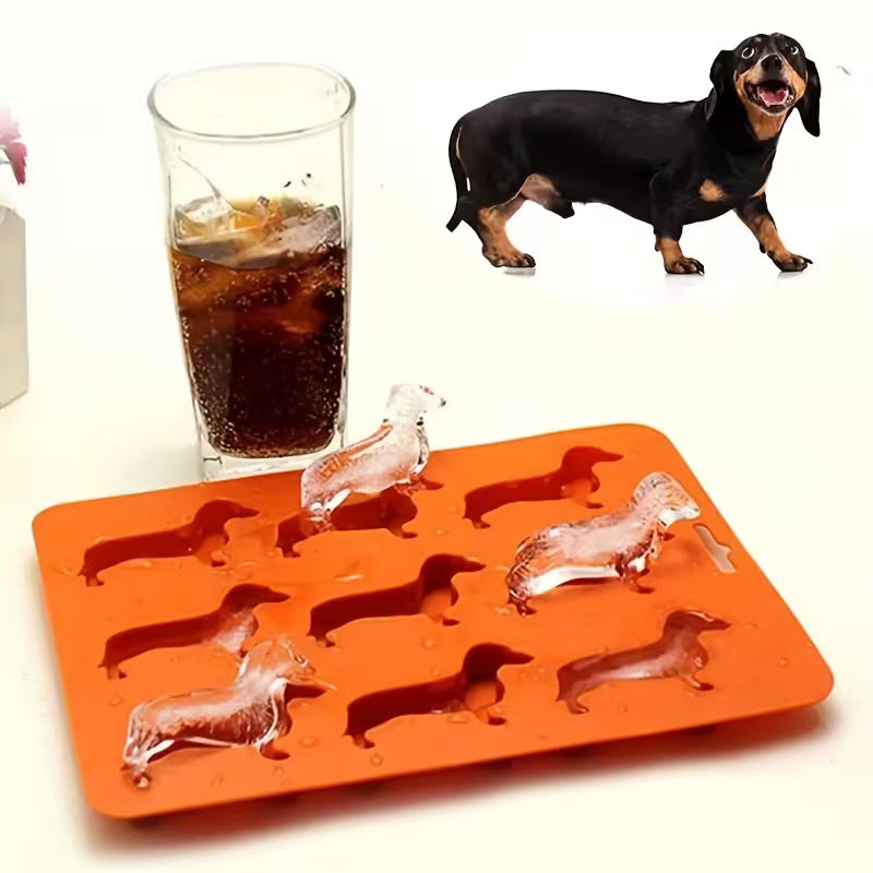 Versatile Dachshund-Shaped Silicone Mold for Ice, Candy, and Chocolates - Perfect for Parties, Easy Cleanup, Kitchen Must-Have