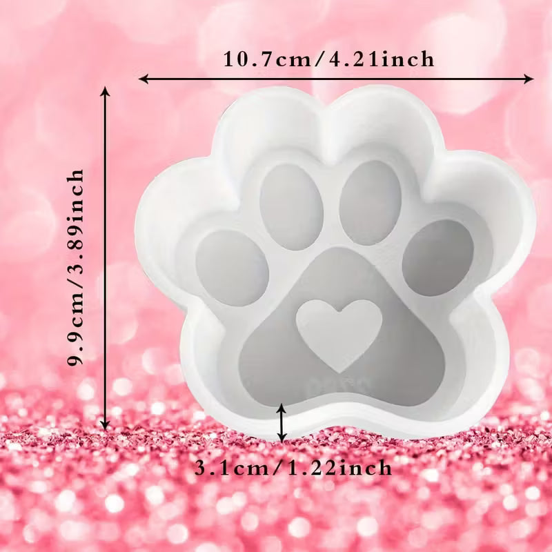 1pc Dog Paw Style Freshie Mold, Full Silicone Car Freshie Mold, For DIY Making Aroma Bead Soap Candle