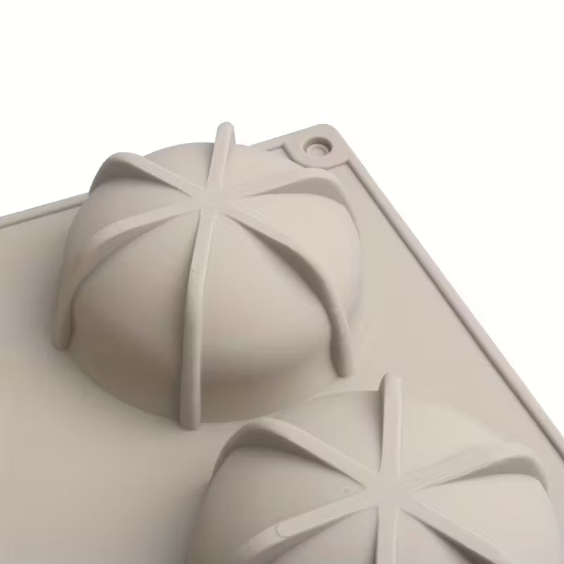 6pcs semi circular candle aromatherapy solid silicone mold is easy to clean, easy to demould, and reused