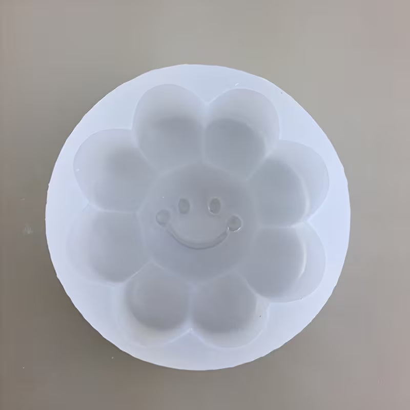 Joyful Sunflower Silicone Mold for Chocolates, Candies, Soap, or Candles - 7.4cm Diameter, 2.91in Height