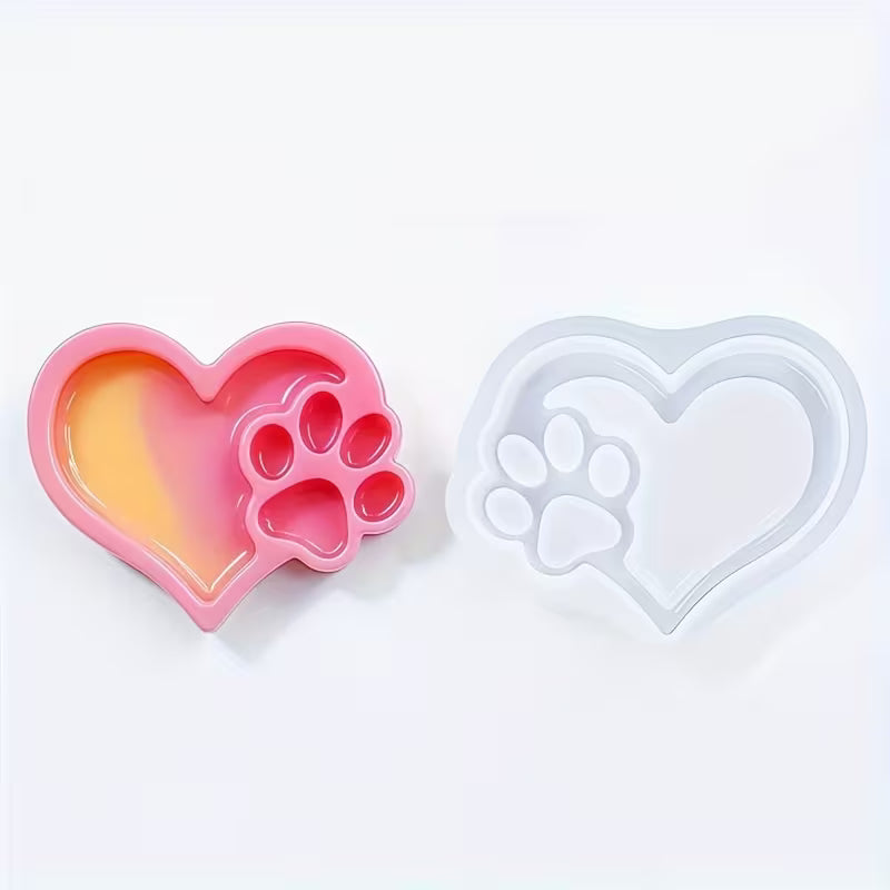 Cat Paw Silicone Mold - Ideal for DIY Jewelry Trays, Candle Holders, and Decorative Storage Plates, Durable and Heat-Resistant, Cat Lover Gift|Playful Design|Durable Silicone