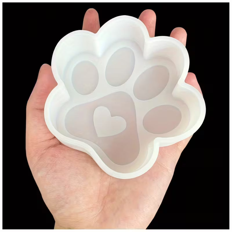 1pc Dog Paw Style Freshie Mold, Full Silicone Car Freshie Mold, For DIY Making Aroma Bead Soap Candle