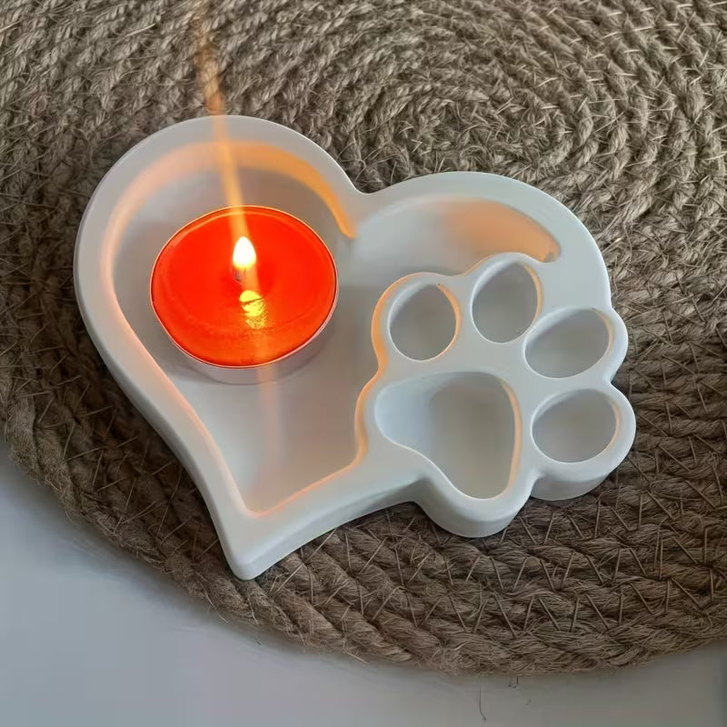 Cat Paw Silicone Mold - Ideal for DIY Jewelry Trays, Candle Holders, and Decorative Storage Plates, Durable and Heat-Resistant, Cat Lover Gift|Playful Design|Durable Silicone