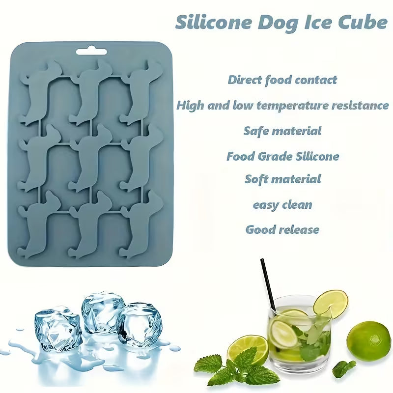 Versatile Dachshund-Shaped Silicone Mold for Ice, Candy, and Chocolates - Perfect for Parties, Easy Cleanup, Kitchen Must-Have