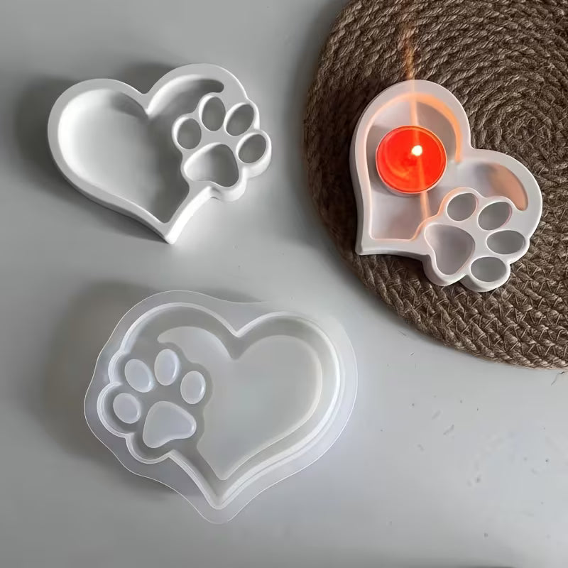 Cat Paw Silicone Mold - Ideal for DIY Jewelry Trays, Candle Holders, and Decorative Storage Plates, Durable and Heat-Resistant, Cat Lover Gift|Playful Design|Durable Silicone