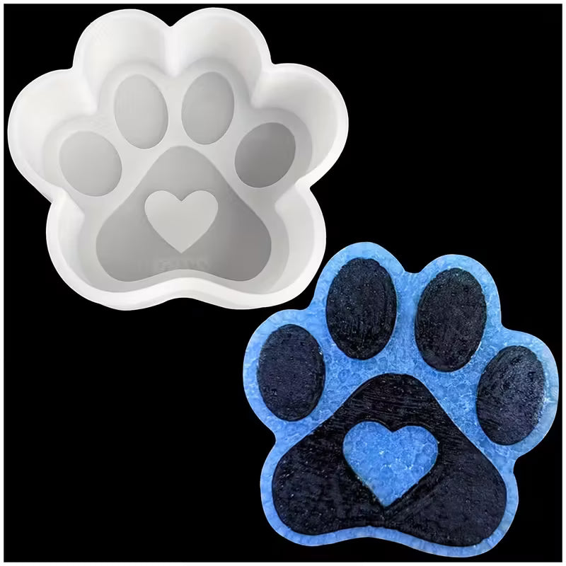 1pc Dog Paw Style Freshie Mold, Full Silicone Car Freshie Mold, For DIY Making Aroma Bead Soap Candle
